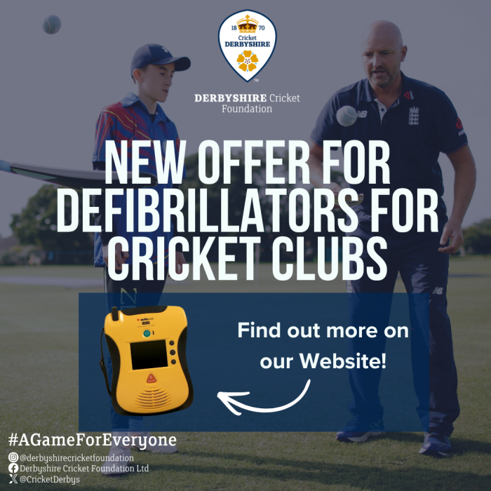 New offer for defibrillators for Cricket Clubs